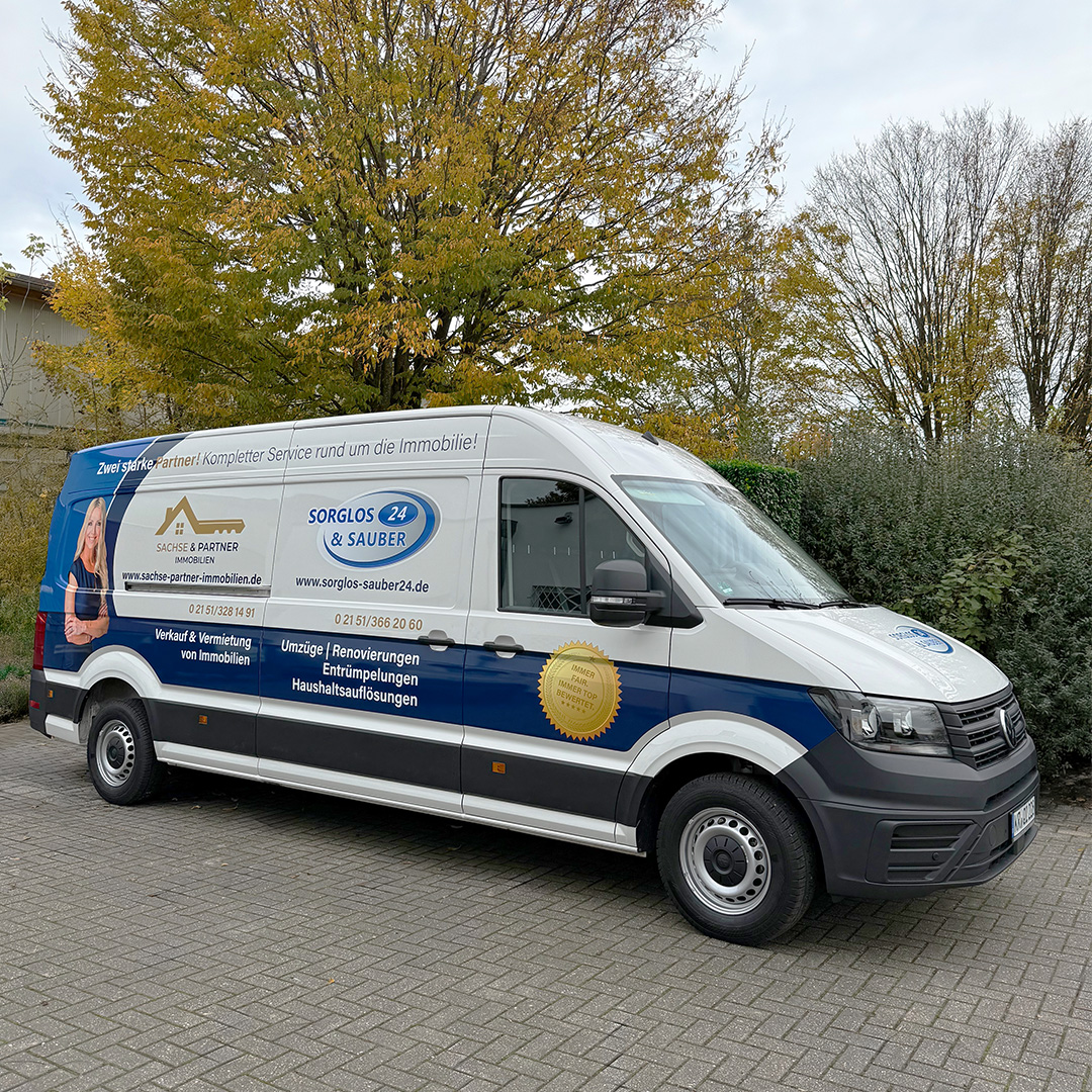 Fahrzeugbeschriftung Sorglos & Sauber 24